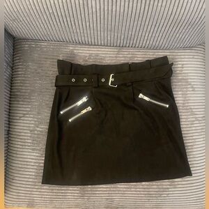 Zara velvet mini skirt